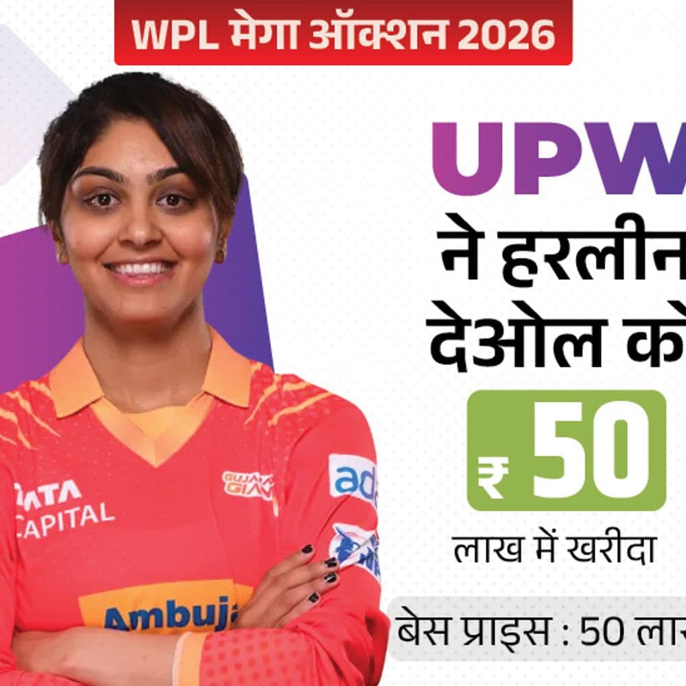 WPL ऑक्शन, पंजाब की हरलीन को सिर्फ ₹50 लाख मिले:बेस प्राइस पर UP टीम ने खरीदा; PM मोदी से सवाल पूछ सुर्खियों में आईं थी